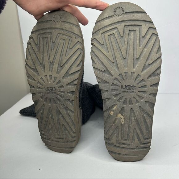 UGG Australia Gray Knit fold over tall Boots - Picture 6 of 9